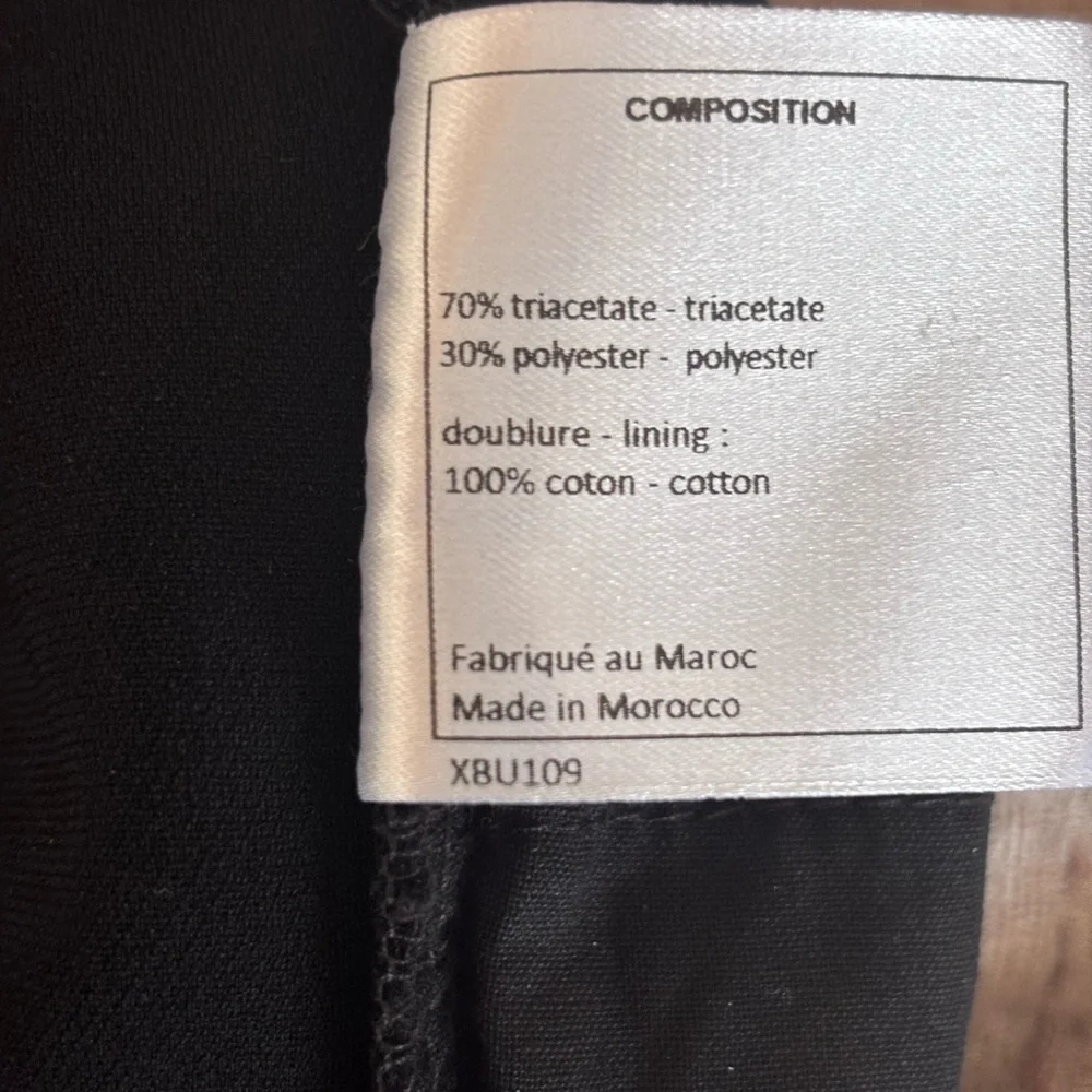 NWOT CHANEL Black Straight Leg Uniform Pants Sz 44